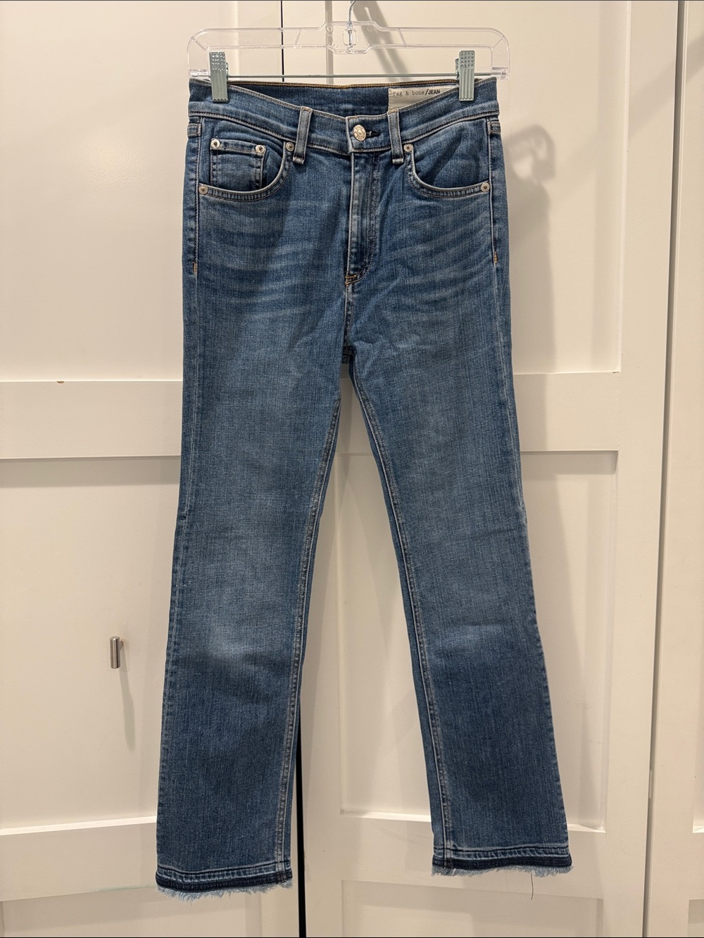 RAG AND BONE Blue Straight-Leg Jeans